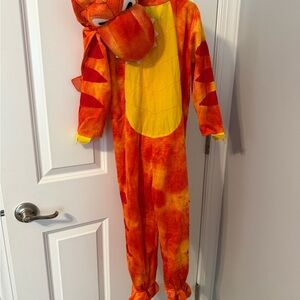 Kids Orange Dinosaur Costume